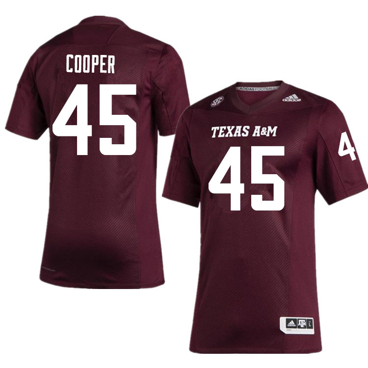 Men #45 Edgerrin Cooper Texas A&M Aggies College Football Jerseys Sale-Maroon